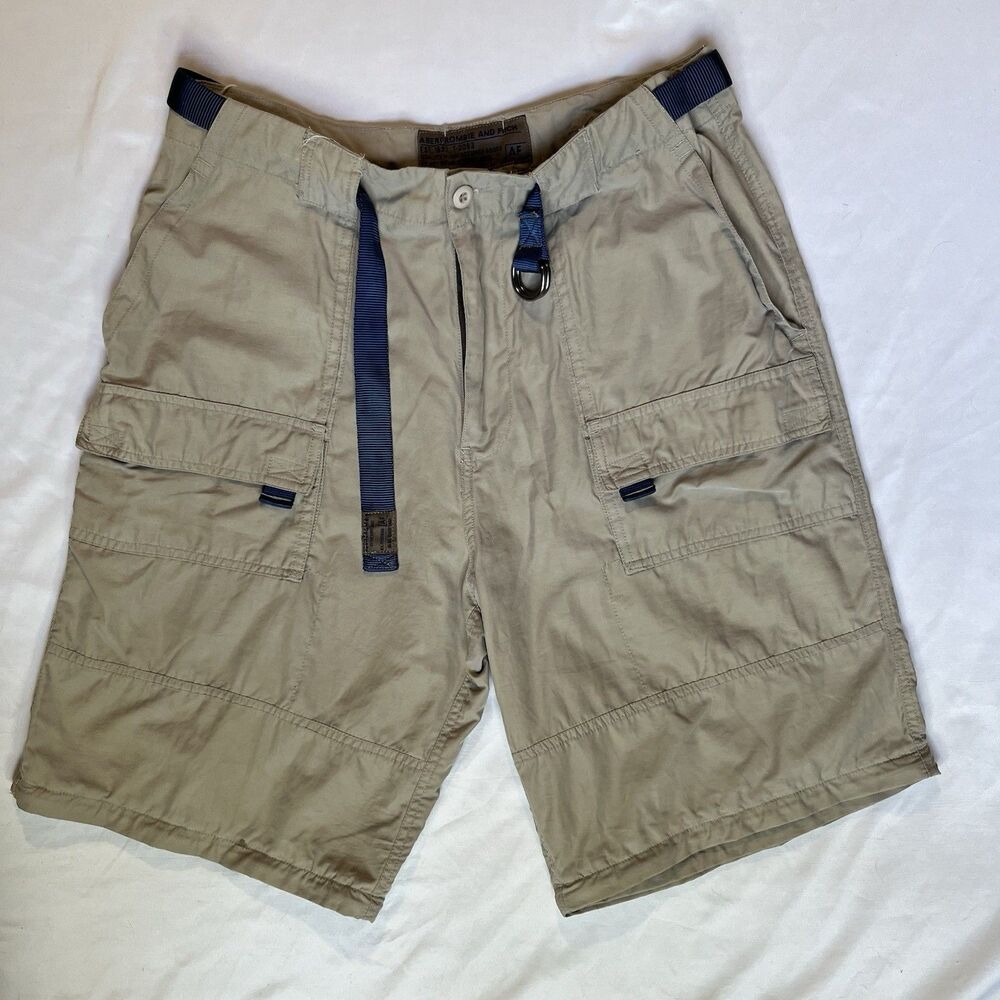 VTG Abercrombie & Fitch Belted Cargo Shorts Mens M 32 Y2K Baggy Adirrondack